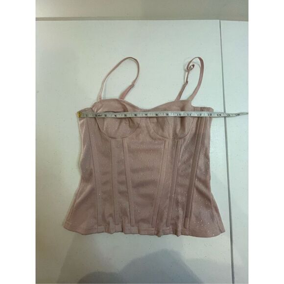 Pretty Little Things pink sparkly corset top size 4 - Picture 3 of 6